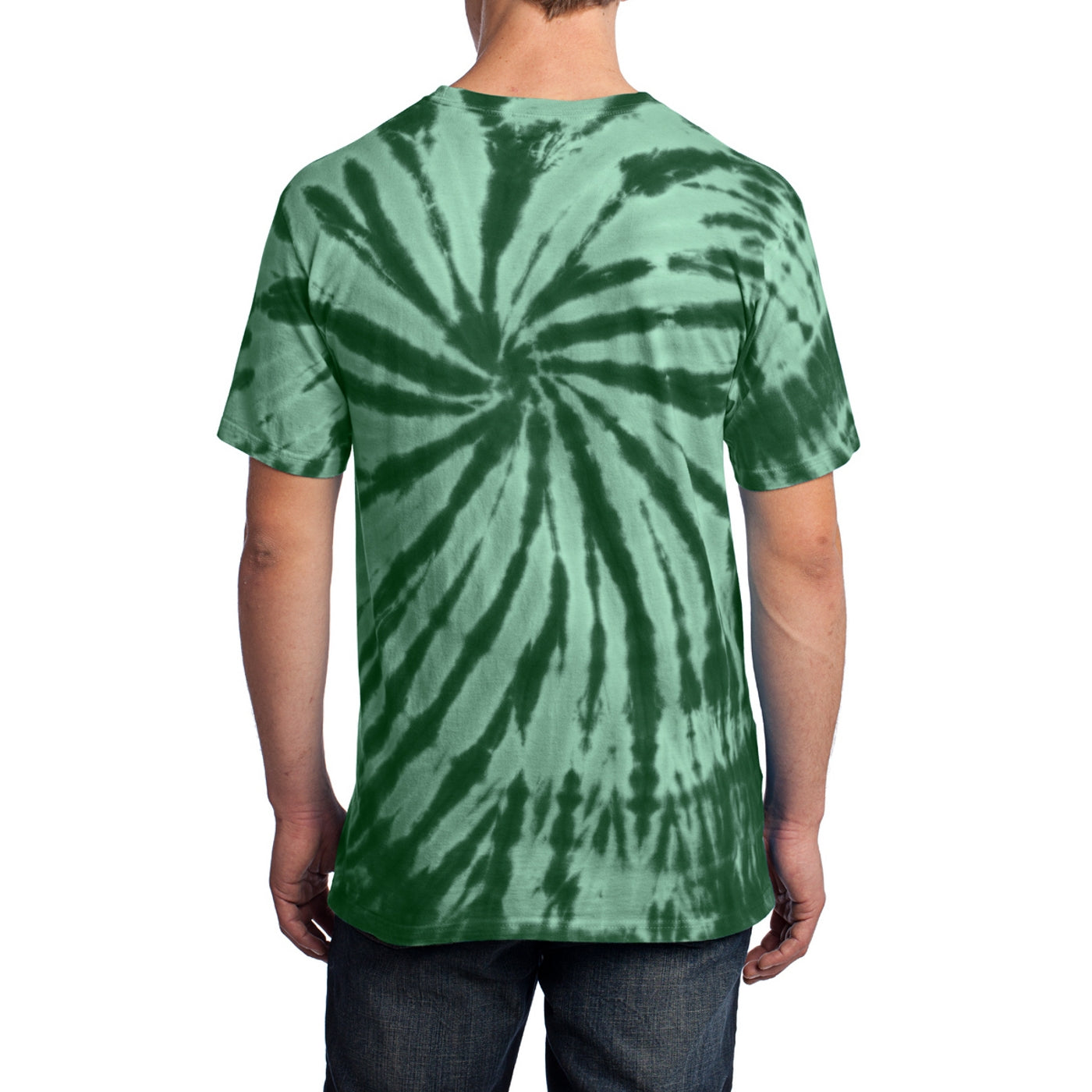 Men's Tie-Dye Tee - Forest Green - Back