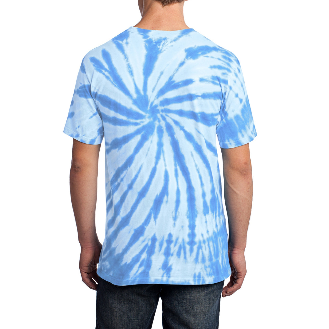 Men's Tie-Dye Tee - Light Blue - Back