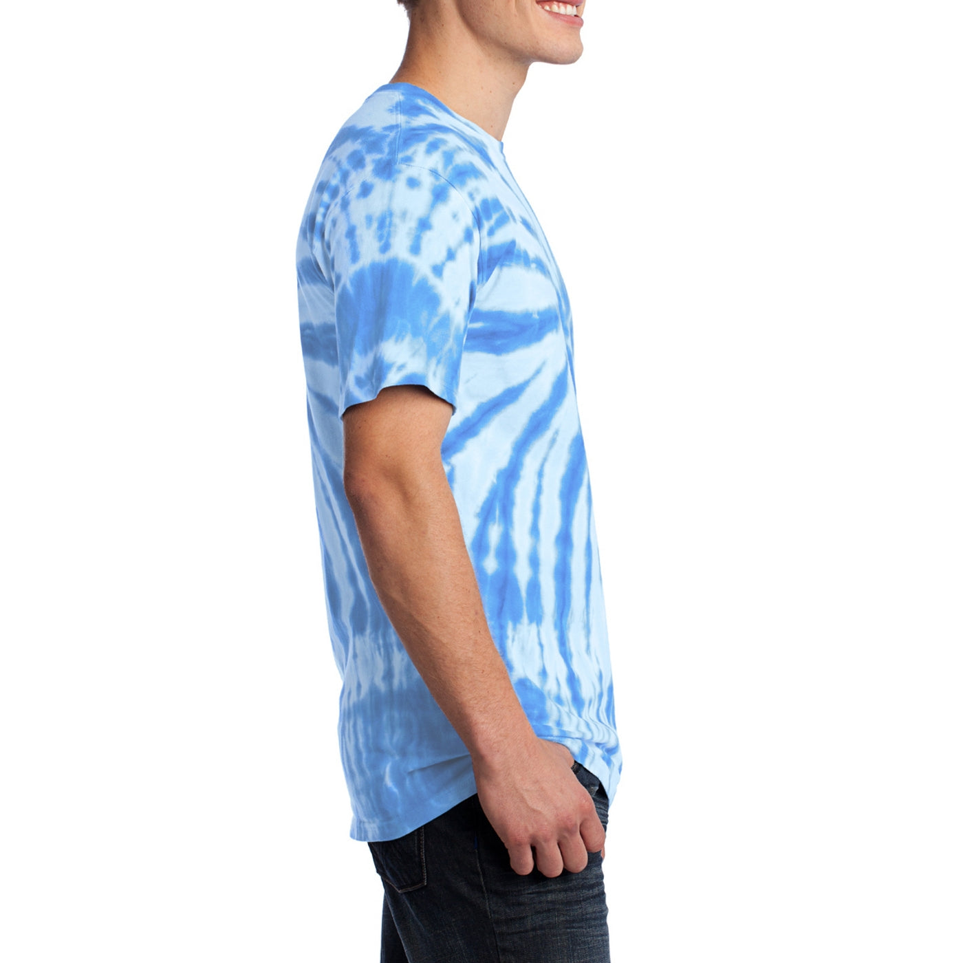 Men's Tie-Dye Tee - Light Blue - Side