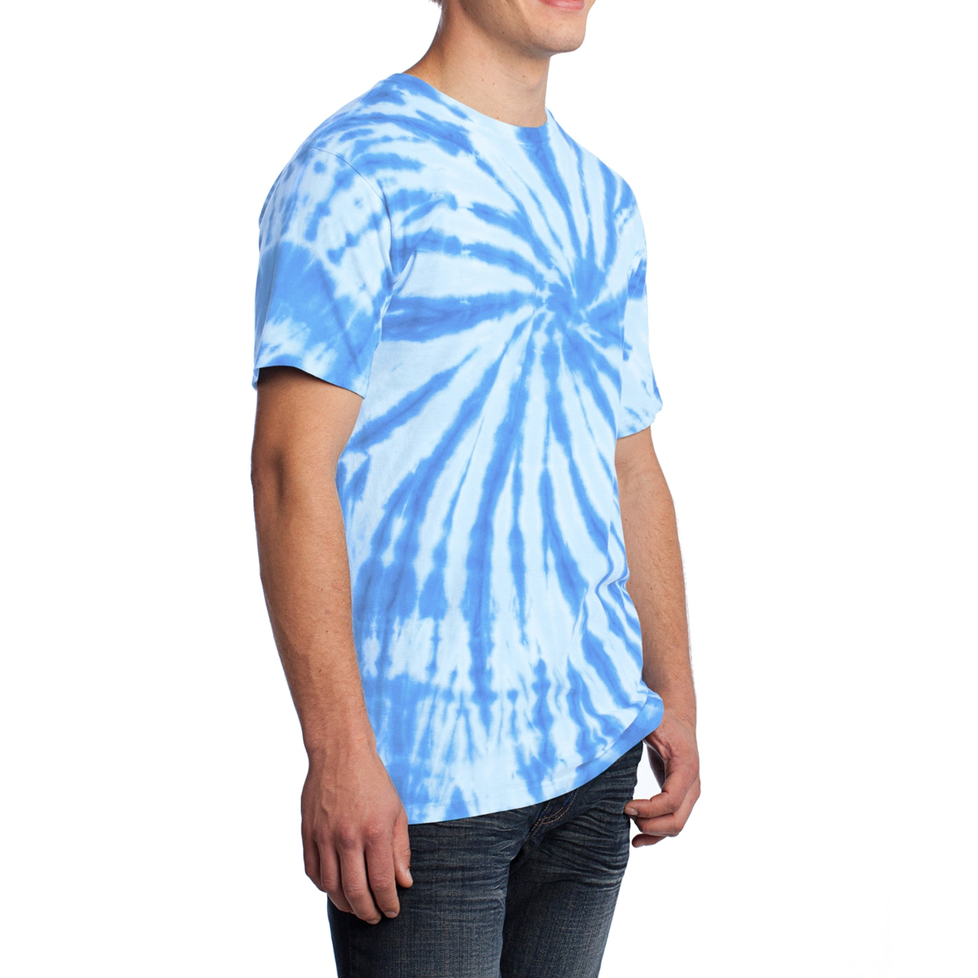 Men's Tie-Dye Tee - Light Blue - Side