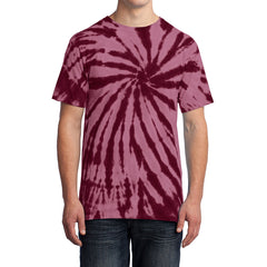 Men's Tie-Dye Tee - Maroon - Front