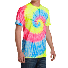 Men's Tie-Dye Tee - Neon Rainbow - Side