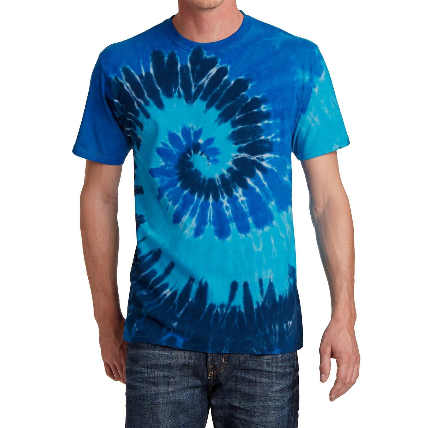 Men's Tie-Dye Tee - Ocean Rainbow - Front