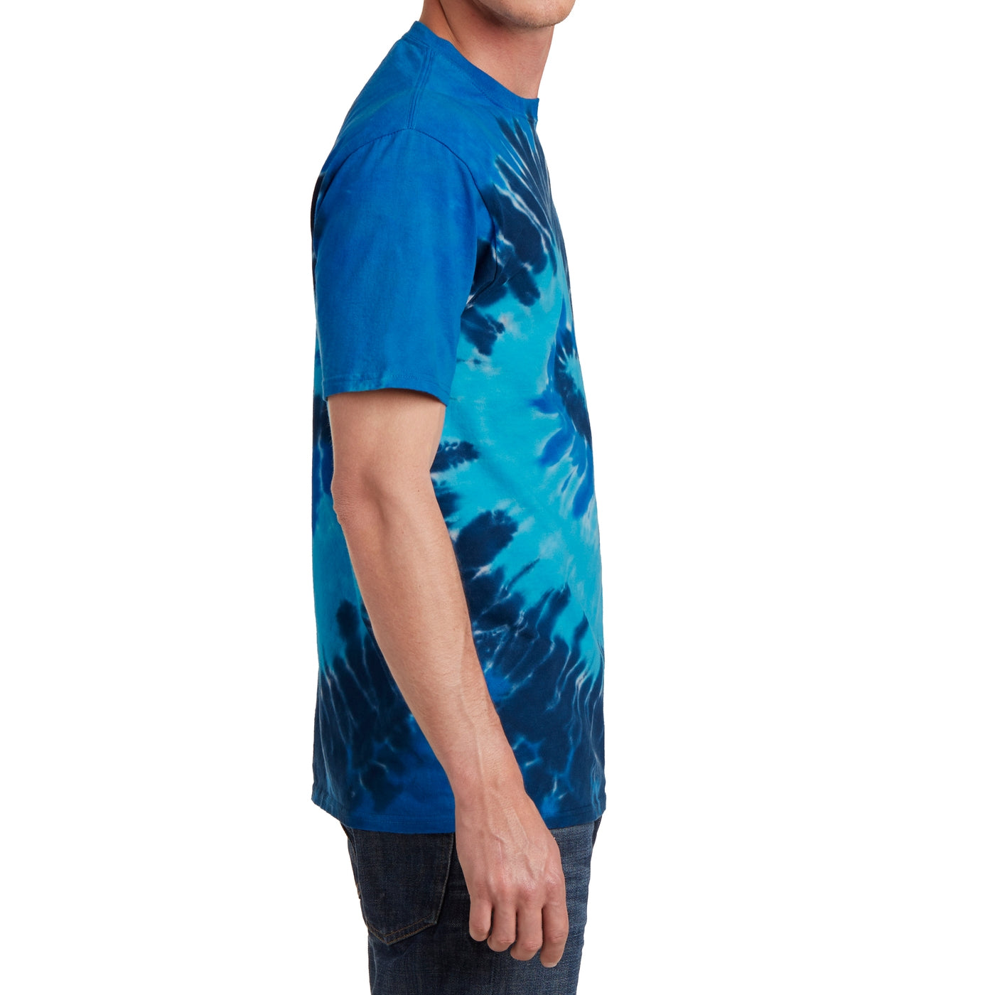 Men's Tie-Dye Tee - Ocean Rainbow - Side