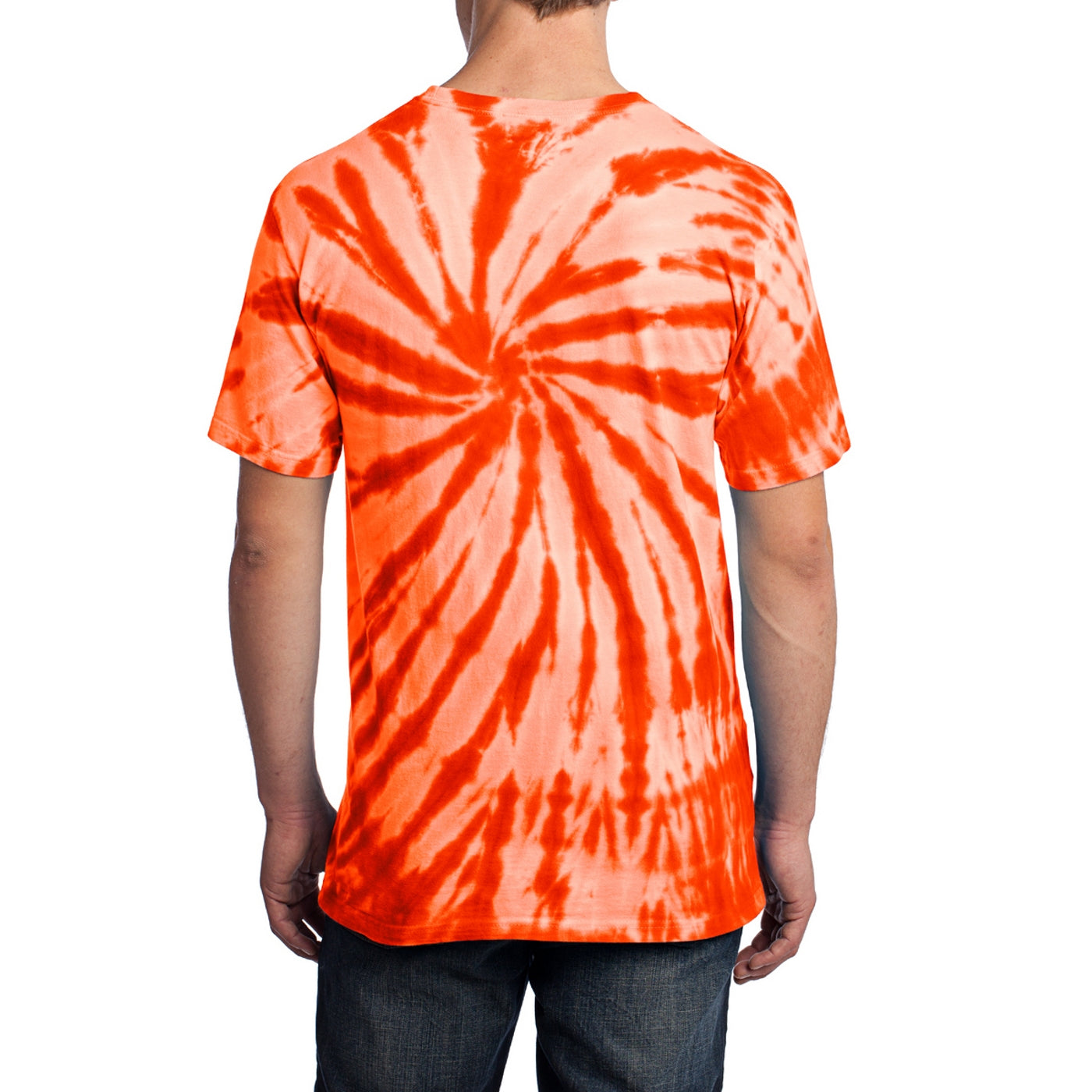Men's Tie-Dye Tee - Orange - Back
