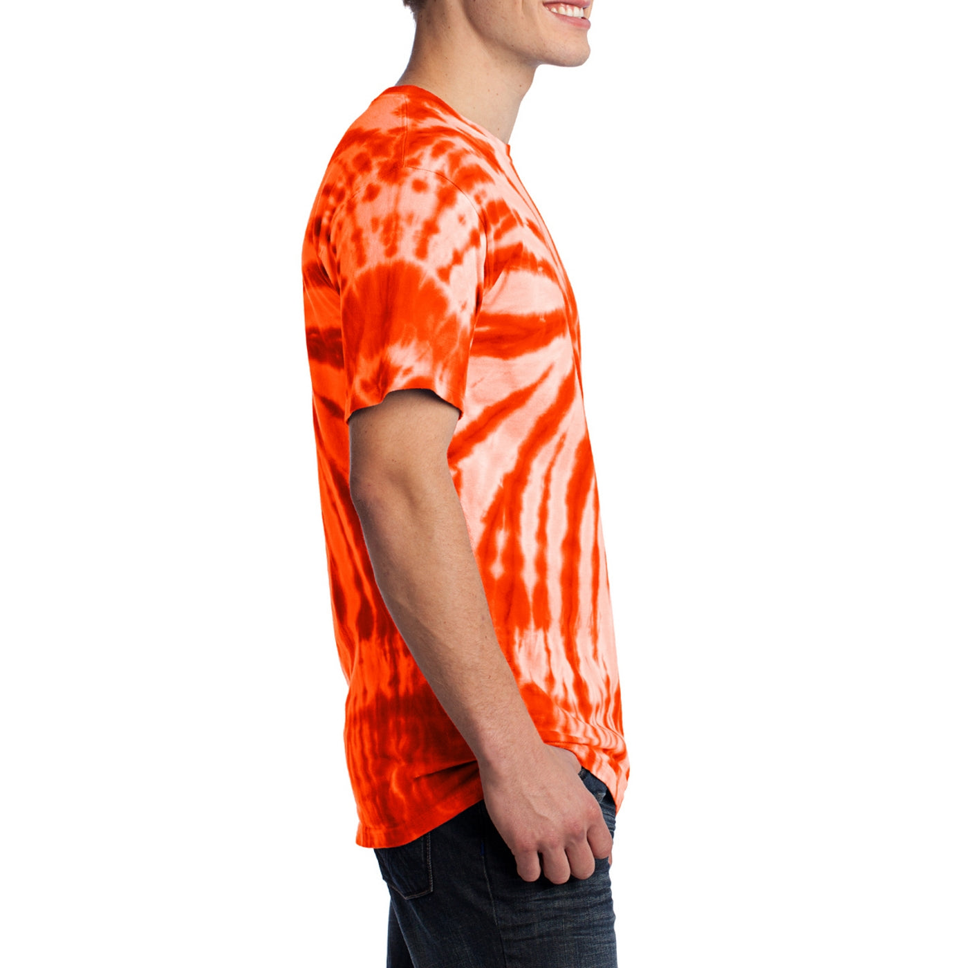 Men's Tie-Dye Tee - Orange - Side