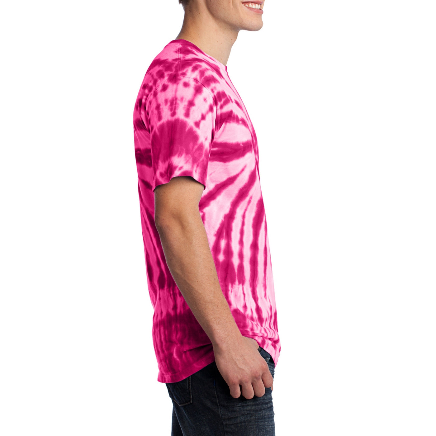 Men's Tie-Dye Tee - Pink - Side