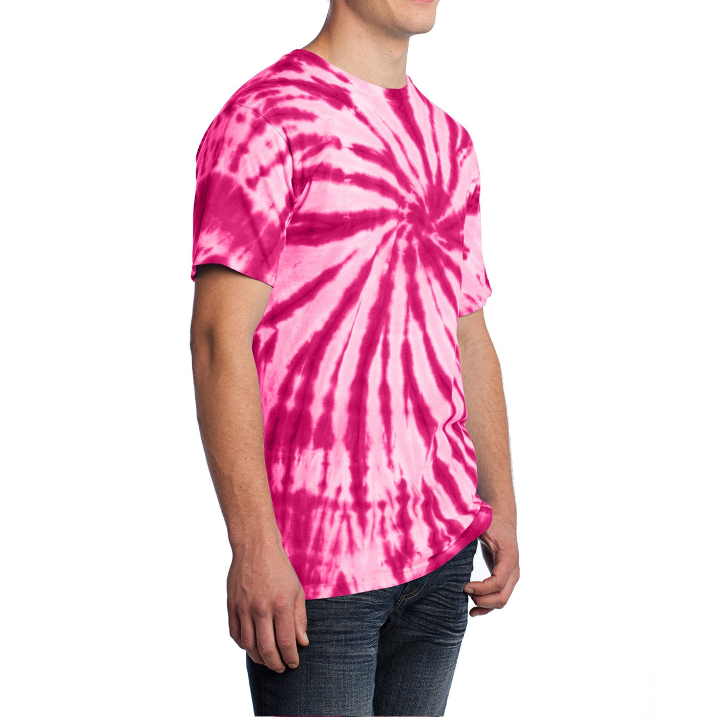 Men's Tie-Dye Tee - Pink - Side