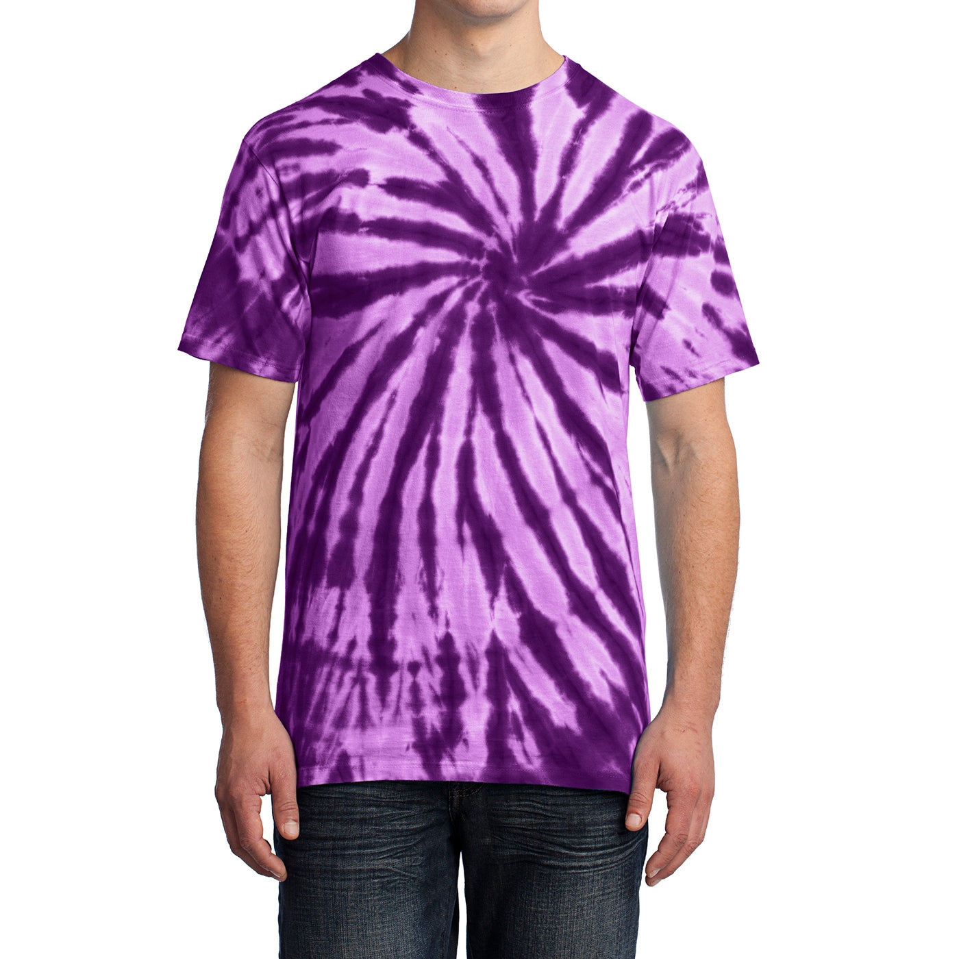Men's Tie-Dye Tee - Purple - Front