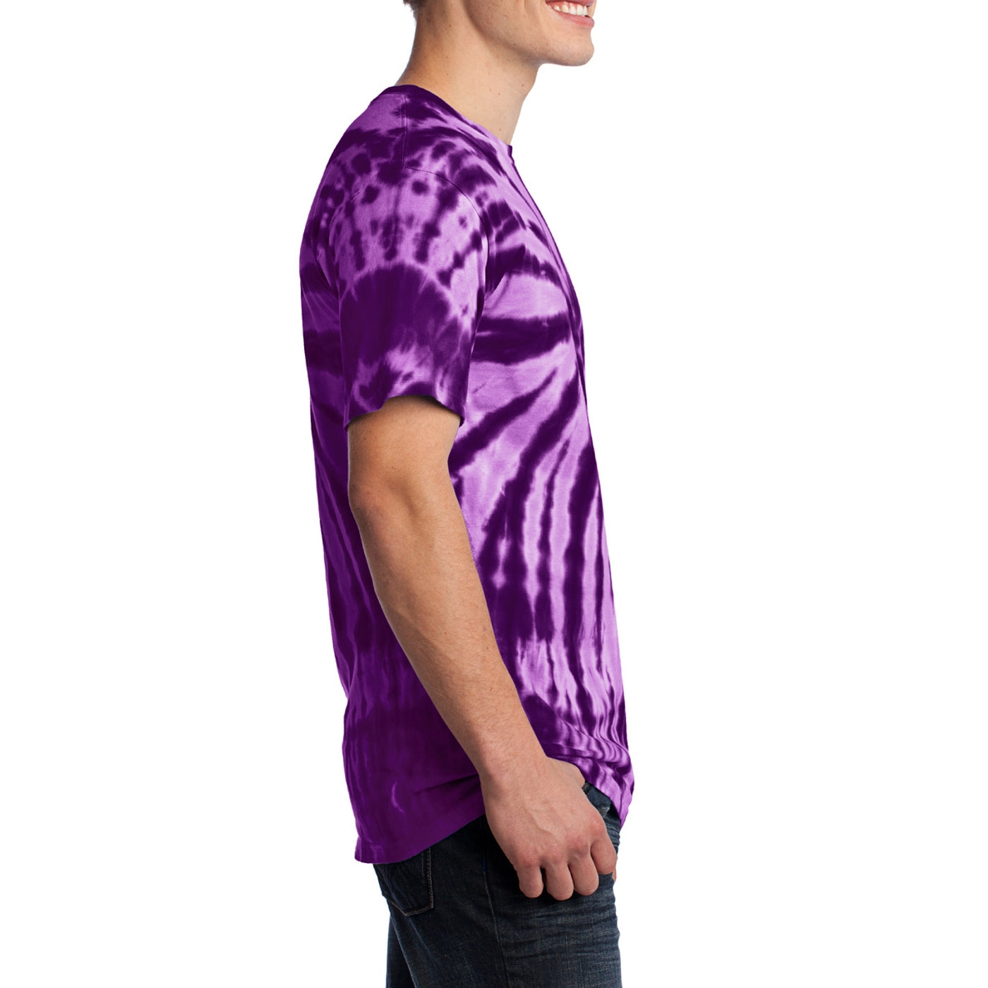 Men's Tie-Dye Tee - Purple - Side