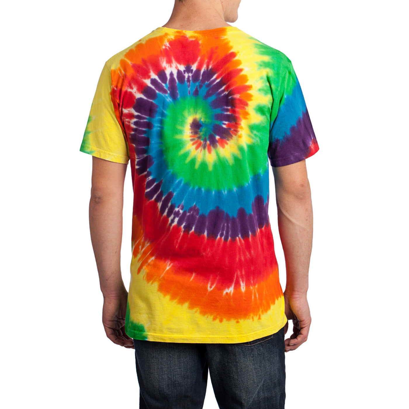 Men's Tie-Dye Tee - Rainbow - Back