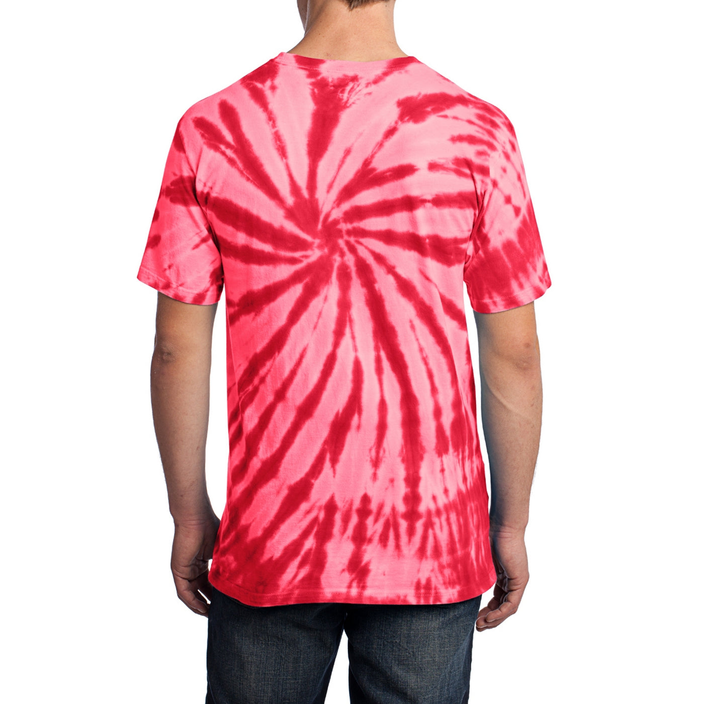 Men's Tie-Dye Tee - Red - Back