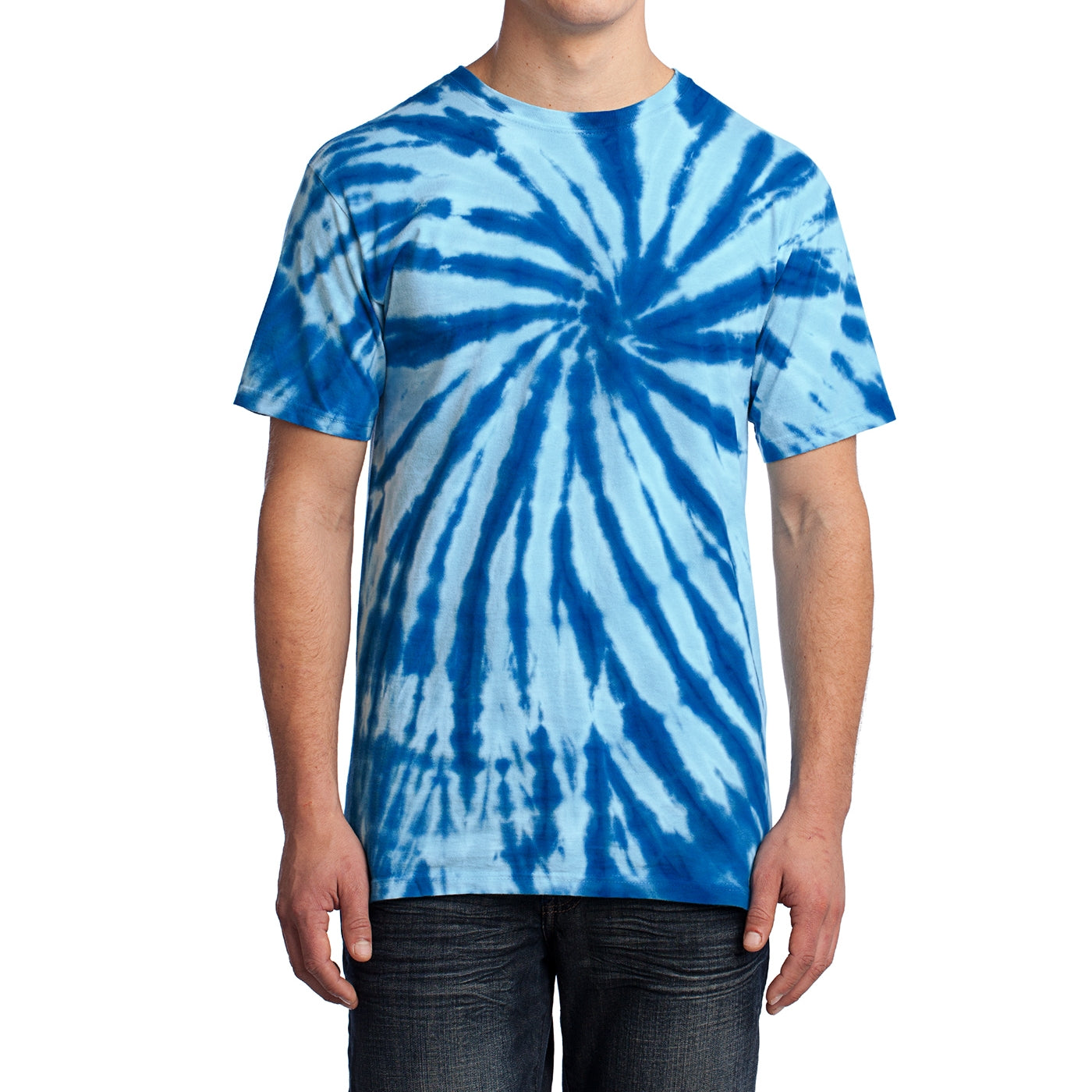 Men's Tie-Dye Tee - Royal - Front