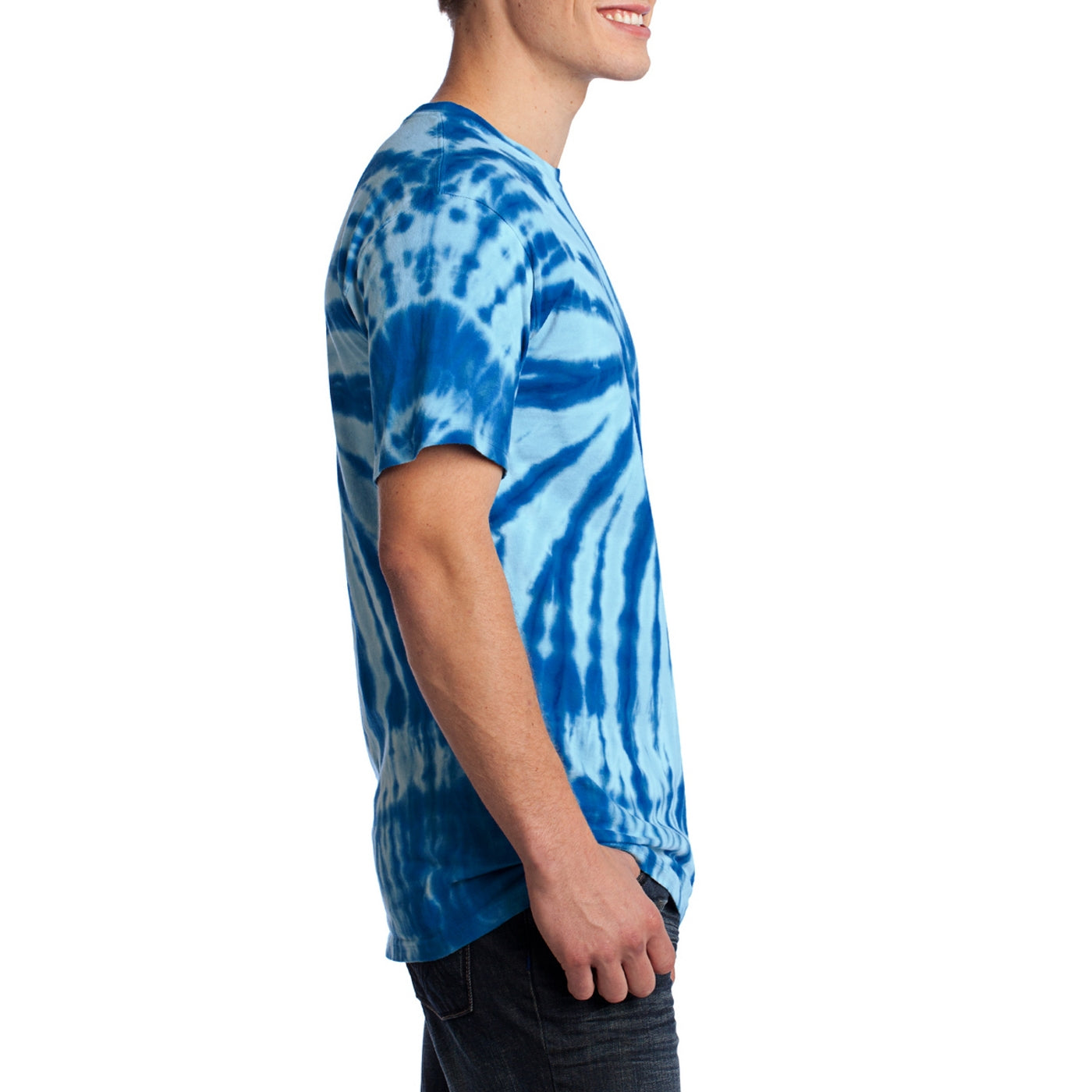 Men's Tie-Dye Tee - Royal - Side