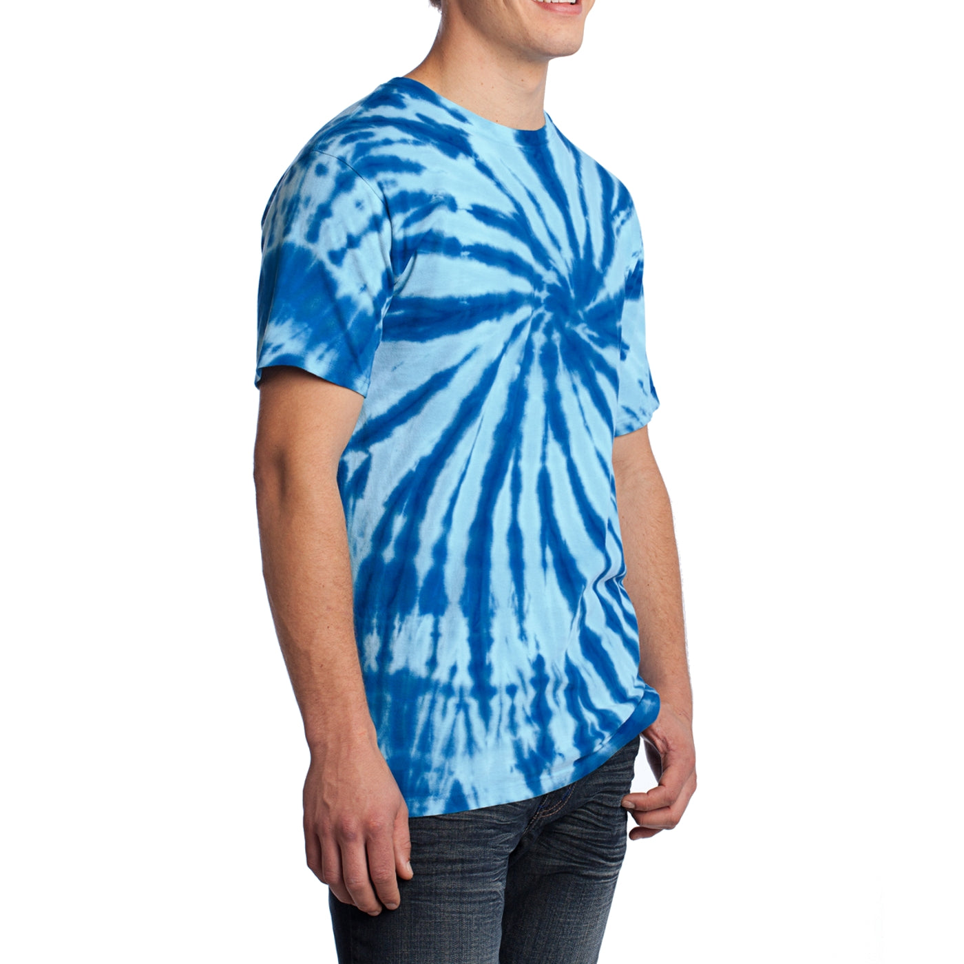 Men's Tie-Dye Tee - Royal - Side