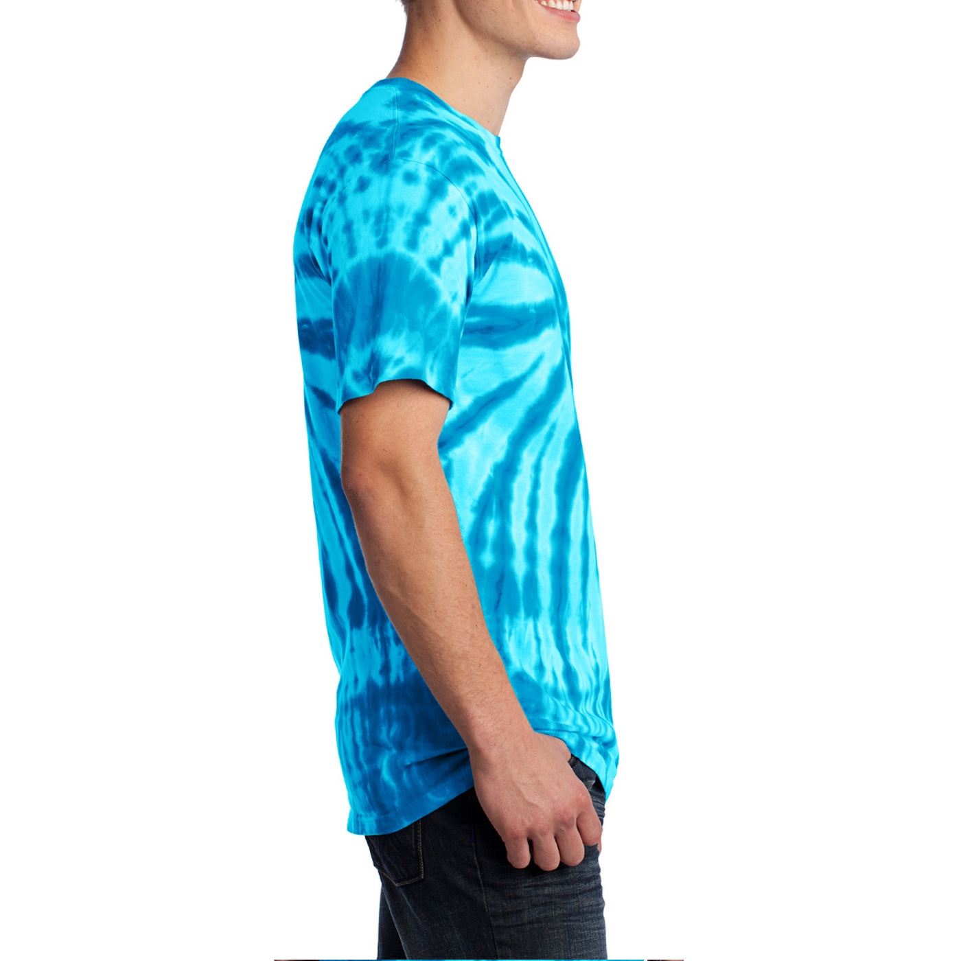 Men's Tie-Dye Tee - Turquoise - Side