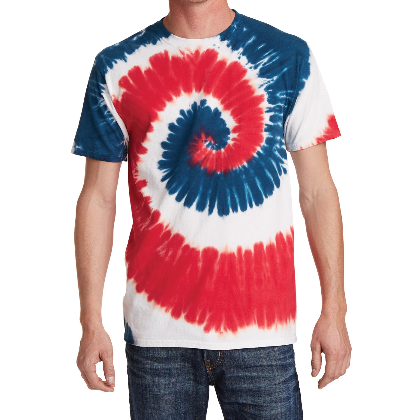 Men's Tie-Dye Tee - USA Rainbow - Front