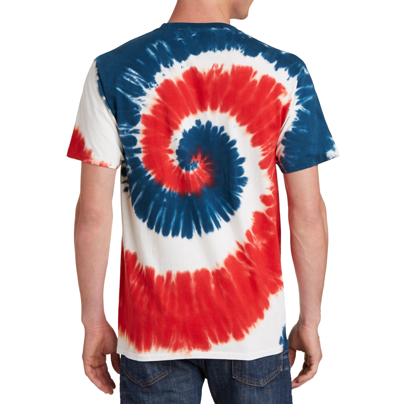 Men's Tie-Dye Tee - USA Rainbow - Back