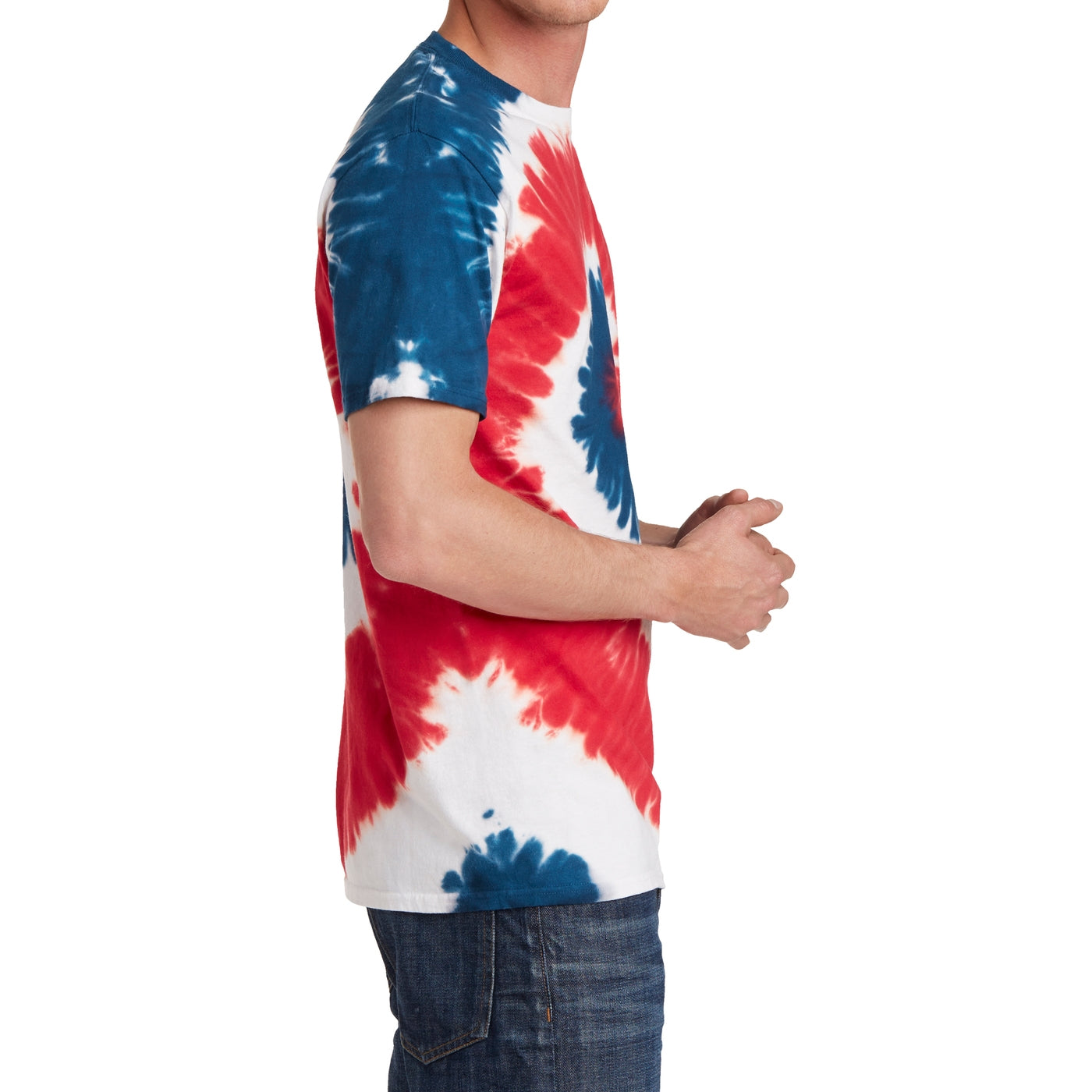 Men's Tie-Dye Tee - USA Rainbow - Side