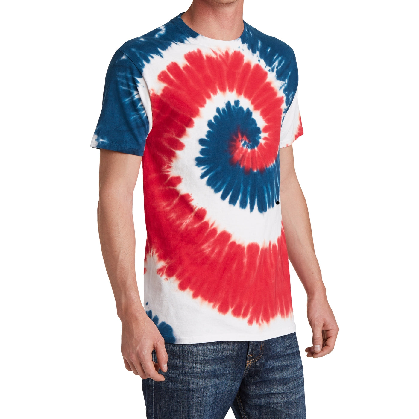 Men's Tie-Dye Tee - USA Rainbow - Side