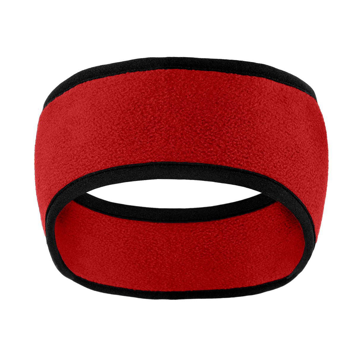 Two-Color Fleece Headband Red