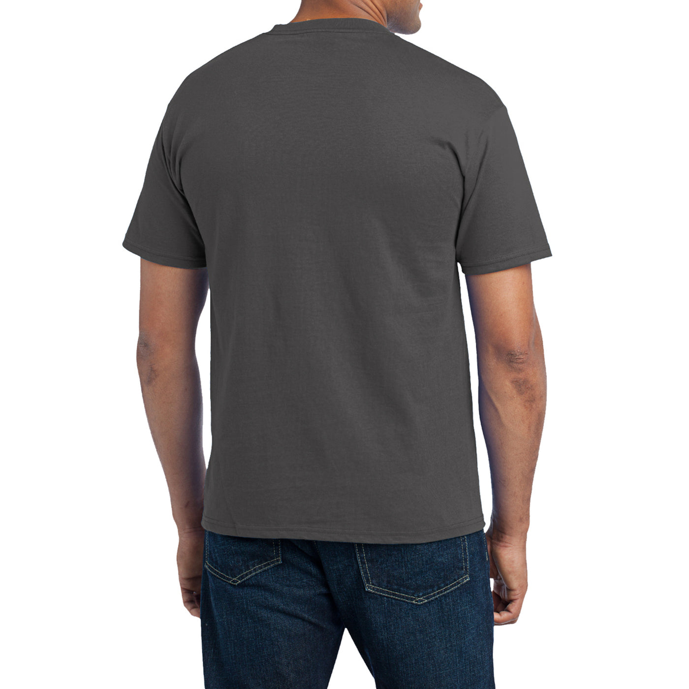 Men's Core Blend Pocket Tee - Charcoal – Back