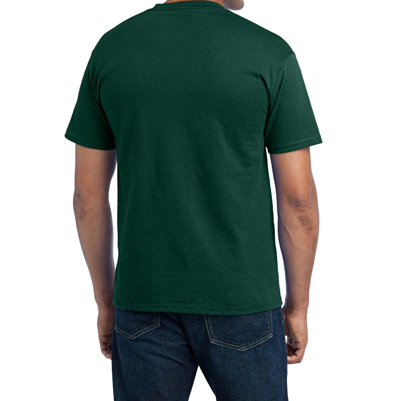 Men's Core Blend Pocket Tee - Dark Green – Back