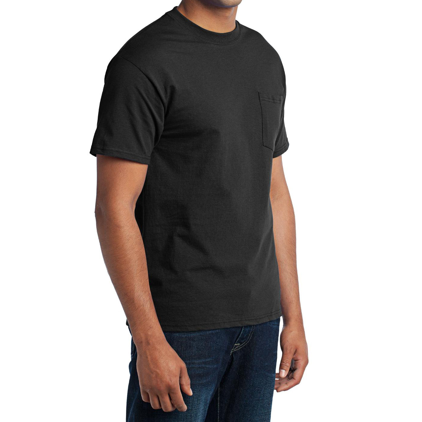 Men's Core Blend Pocket Tee - Jet Black – Side
