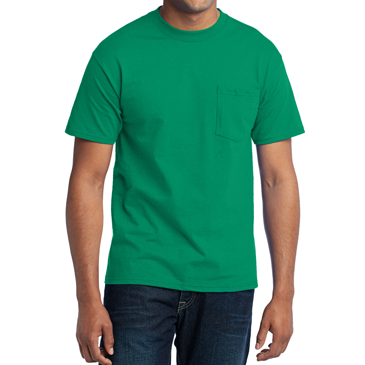 Men's Core Blend Pocket Tee - Kelly – Front