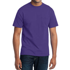 Men's Core Blend Pocket Tee - Purple – Front