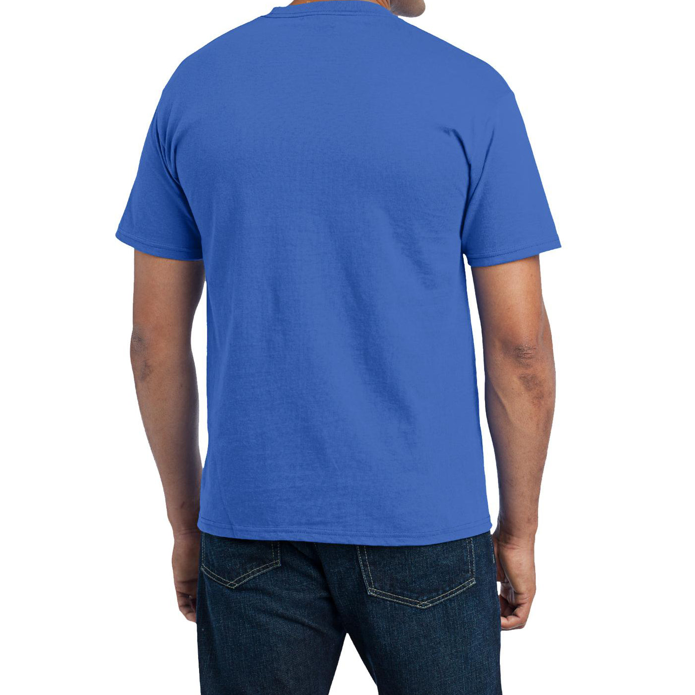Men's Core Blend Pocket Tee - Royal – Back