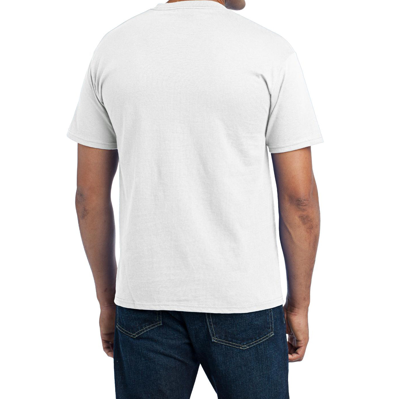 Men's Core Blend Pocket Tee - White – Back