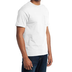 Men's Core Blend Pocket Tee - White – Side