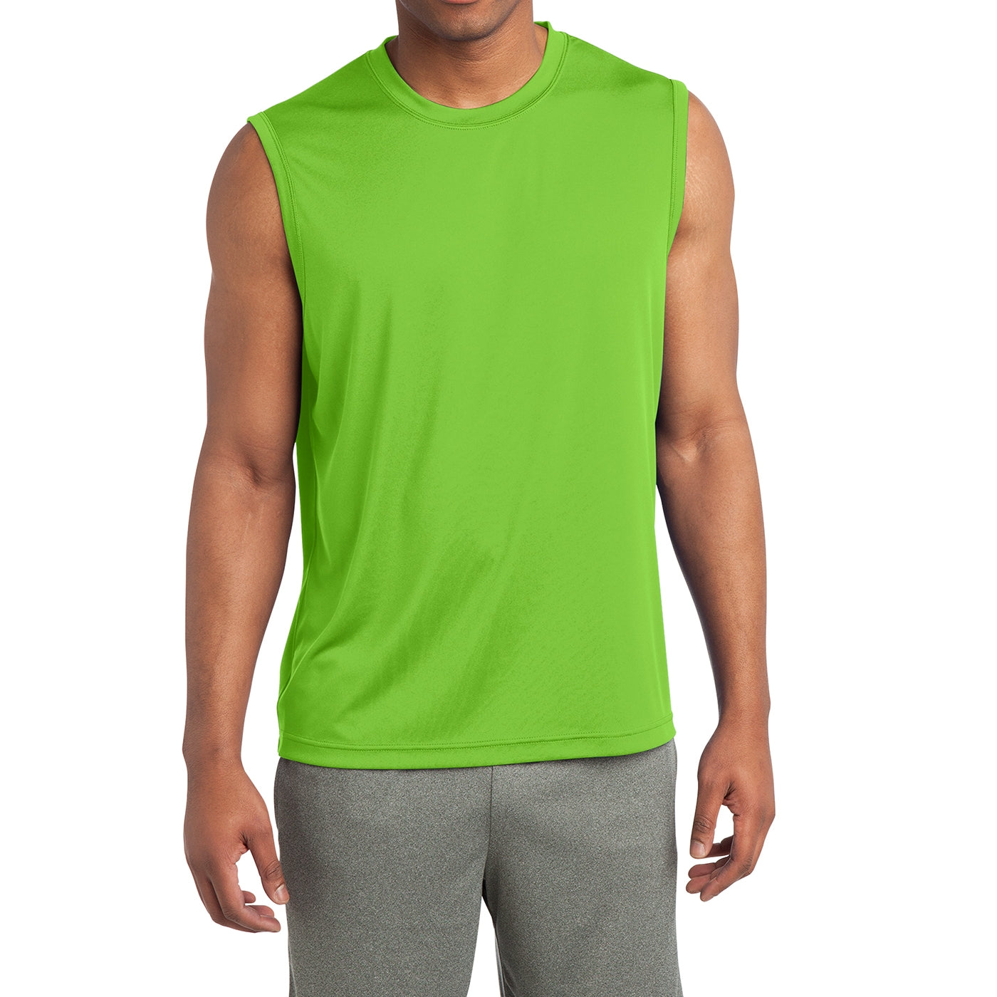 Sleeveless PosiCharge Competitor Tee - Lime Shock