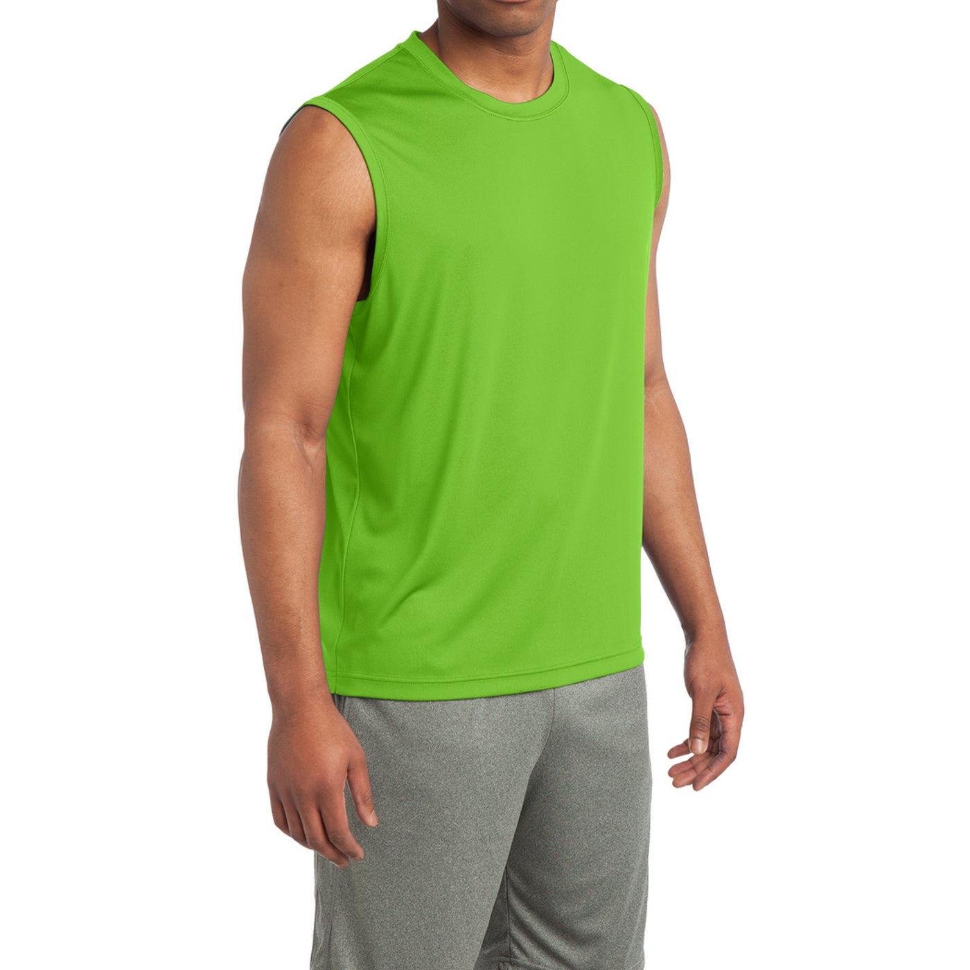 Sleeveless PosiCharge Competitor Tee - Lime Shock