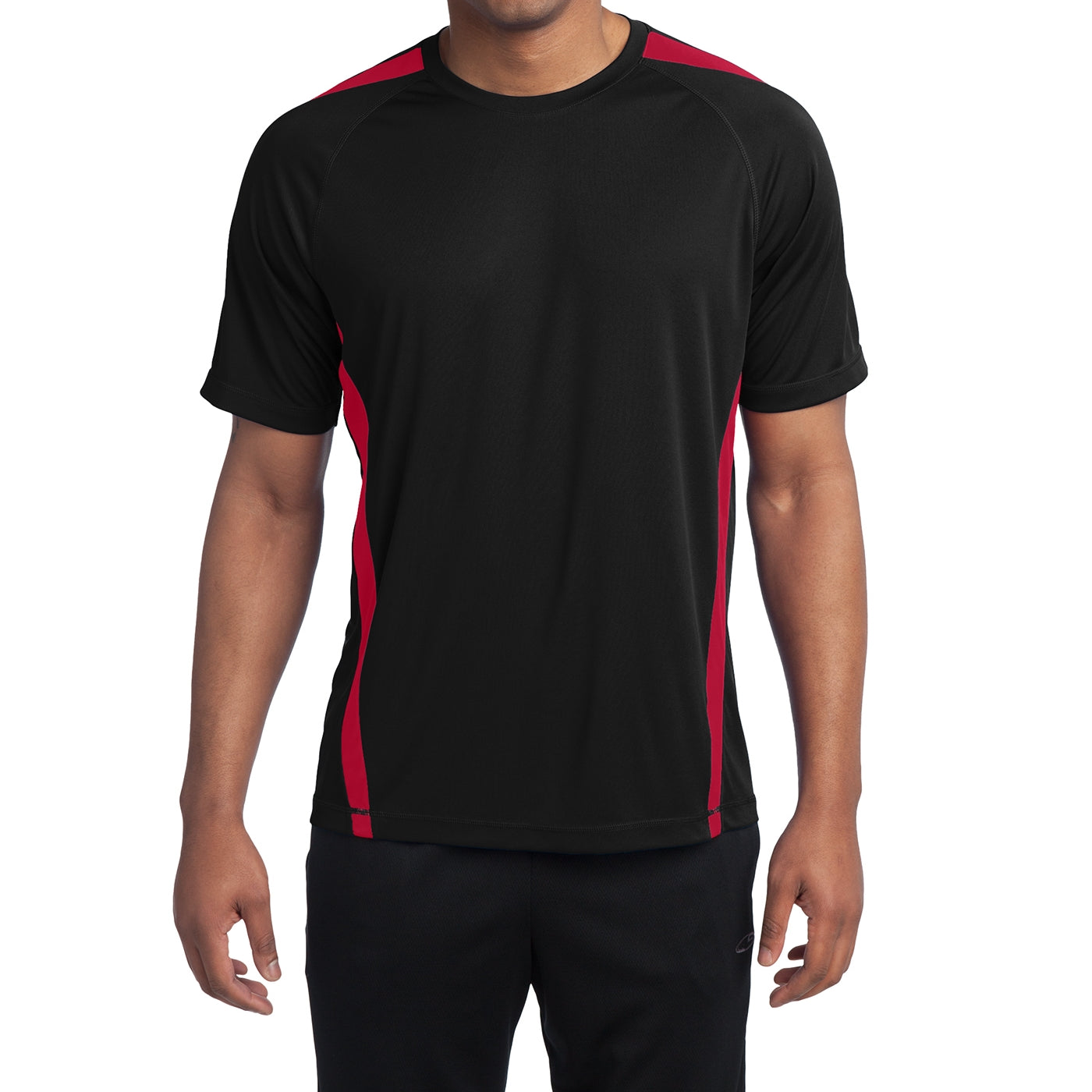 Men's Colorblock PosiCharge Competitor Tee - Black/ True Red