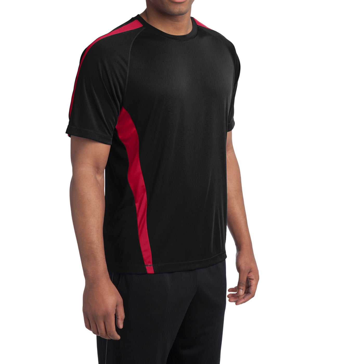 Men's Colorblock PosiCharge Competitor Tee - Black/ True Red