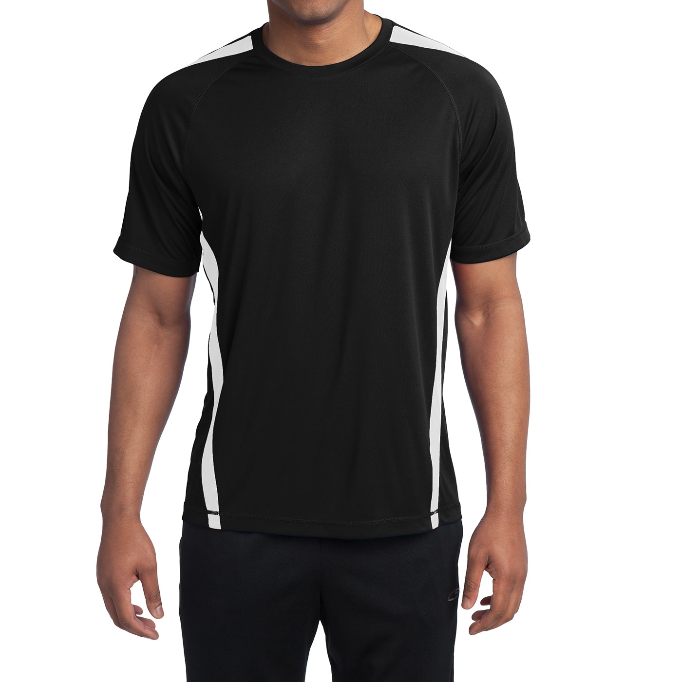 Men's Colorblock PosiCharge Competitor Tee - Black/ White