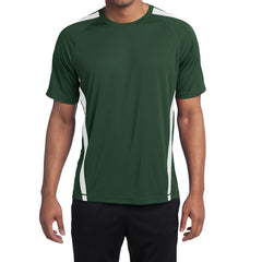 Men's Colorblock PosiCharge Competitor Tee - Forest Green/ White