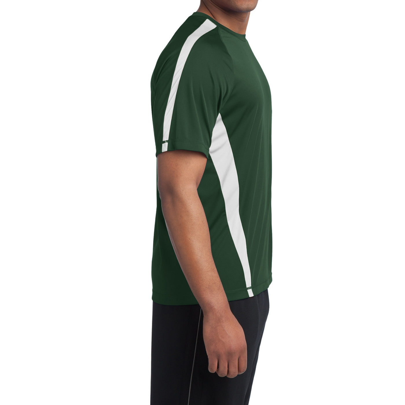 Men's Colorblock PosiCharge Competitor Tee - Forest Green/ White
