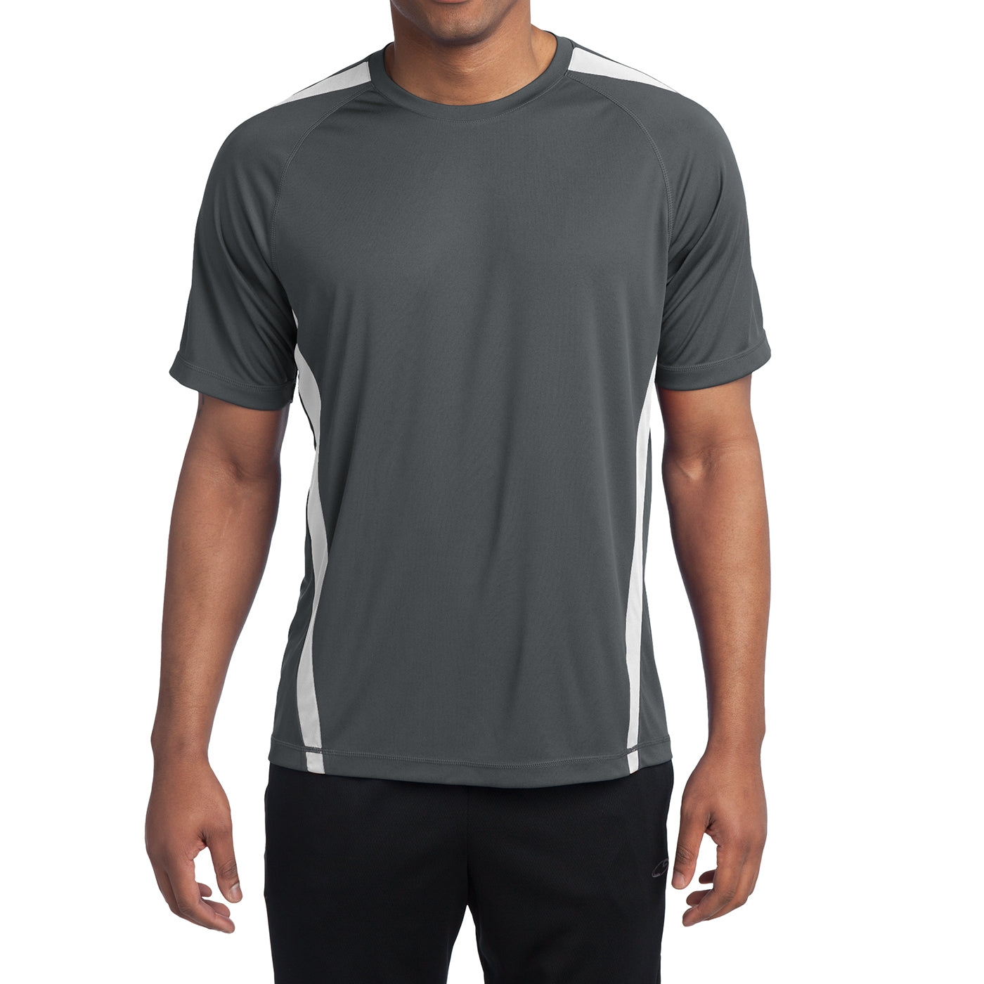 Men's Colorblock PosiCharge Competitor Tee - Iron Grey/ White