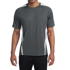 Men's Colorblock PosiCharge Competitor Tee - Iron Grey/ White