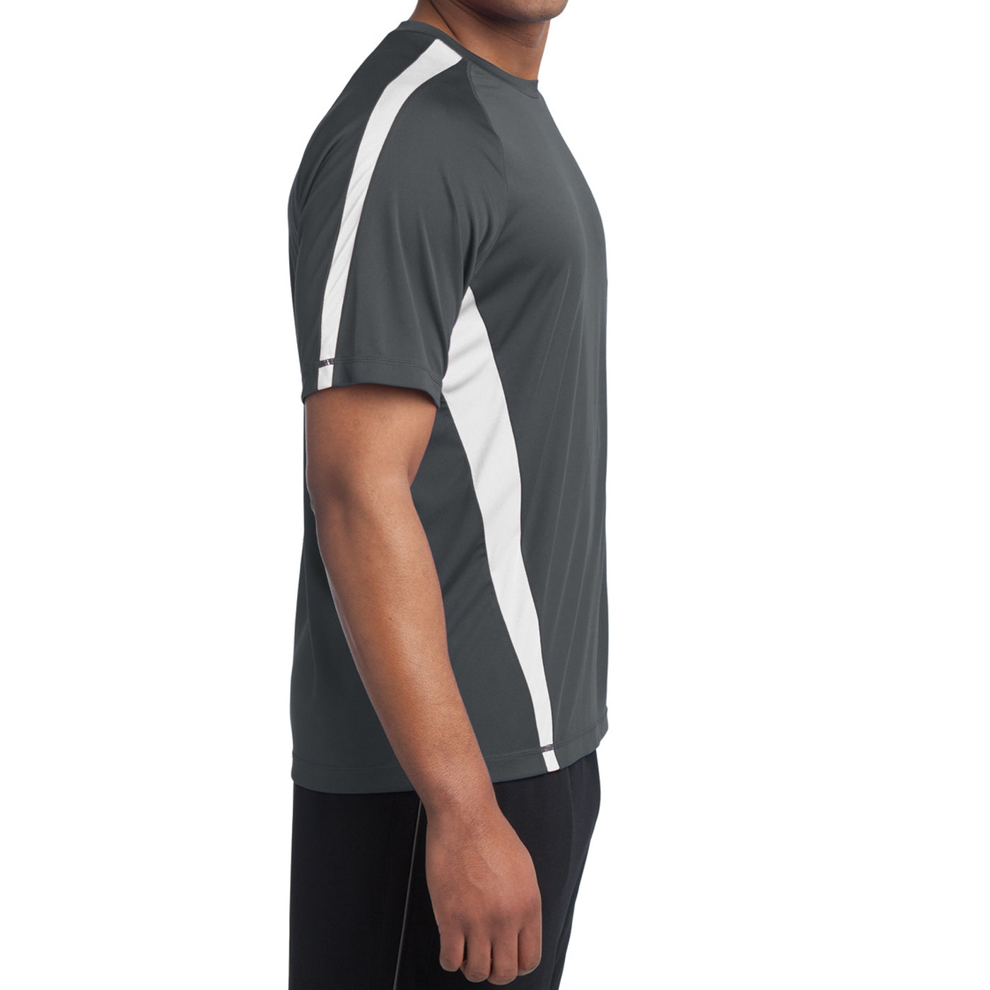 Men's Colorblock PosiCharge Competitor Tee - Iron Grey/ White