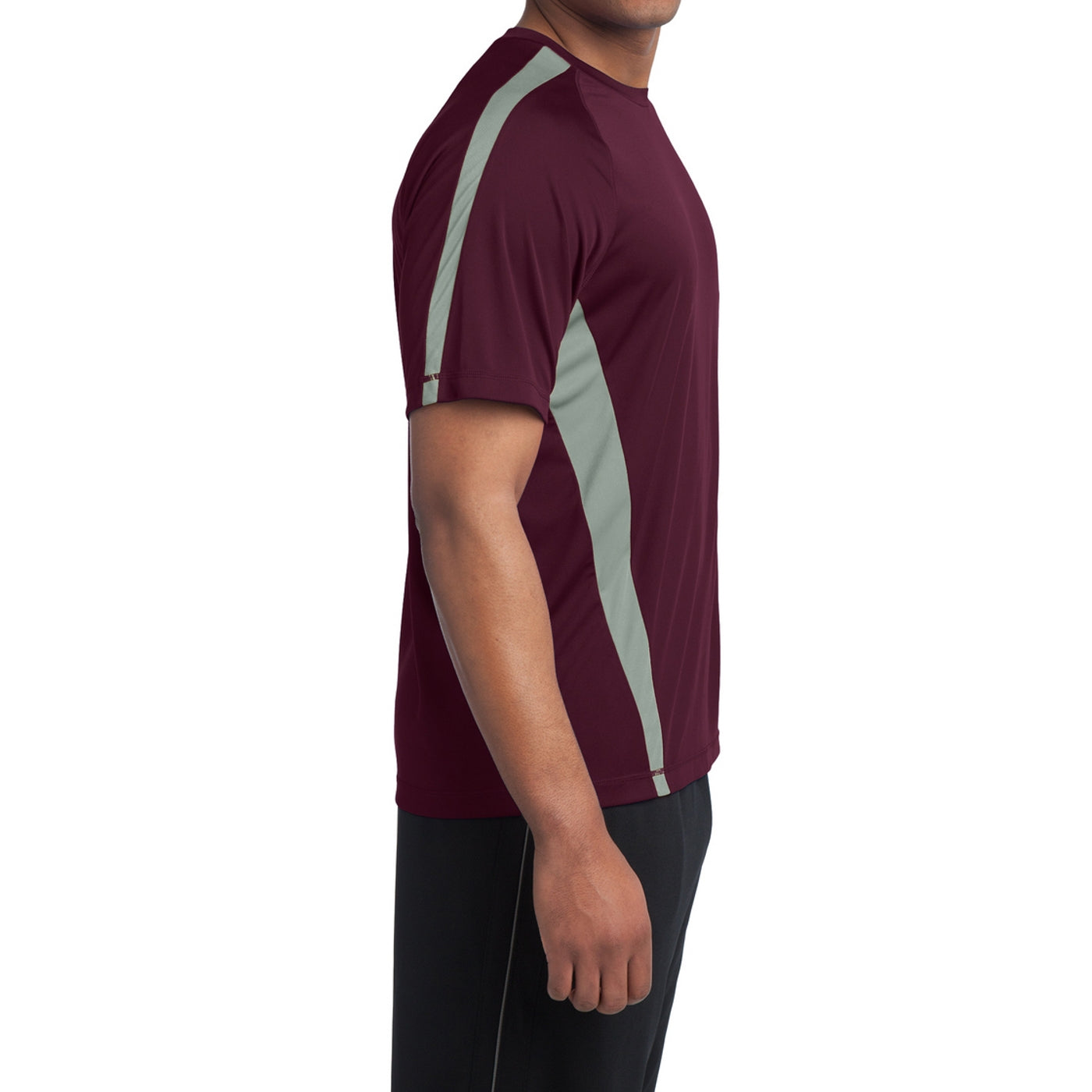 Men's Colorblock PosiCharge Competitor Tee - Maroon/ Silver