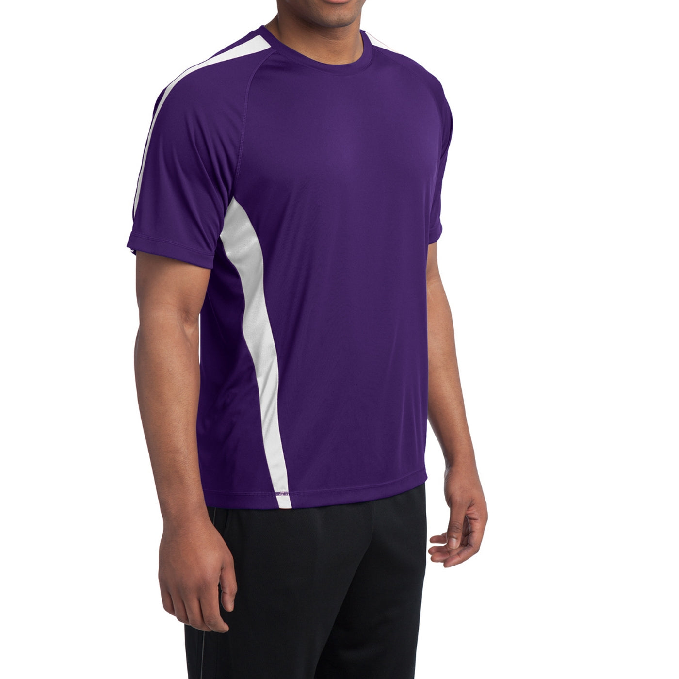 Men's Colorblock PosiCharge Competitor Tee - Purple/ White