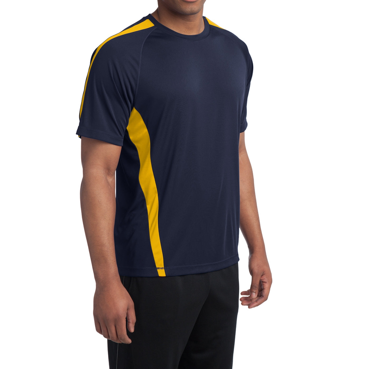 Men's Colorblock PosiCharge Competitor Tee - True Navy/ Gold