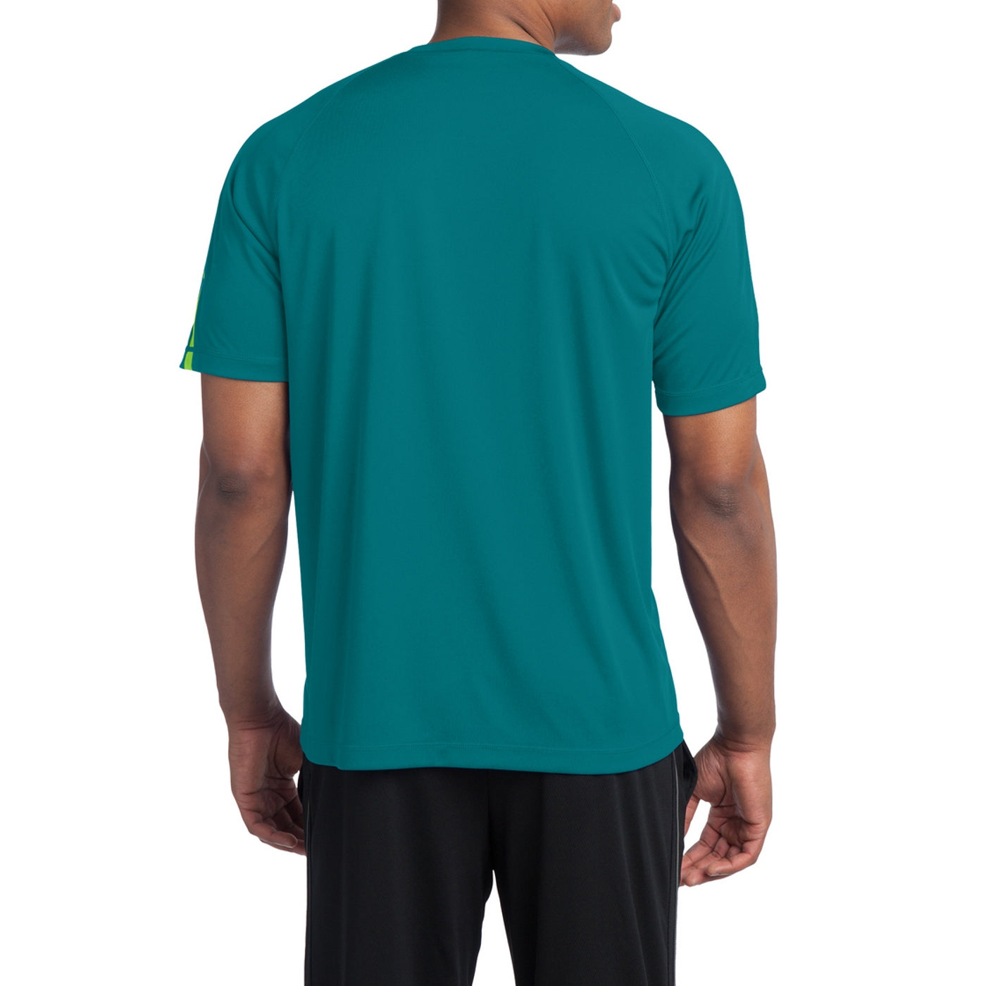 Men's Colorblock PosiCharge Competitor Tee - Tropic Blue/ Lime Shock