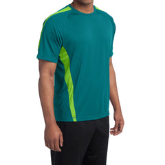Men's Colorblock PosiCharge Competitor Tee - Tropic Blue/ Lime Shock
