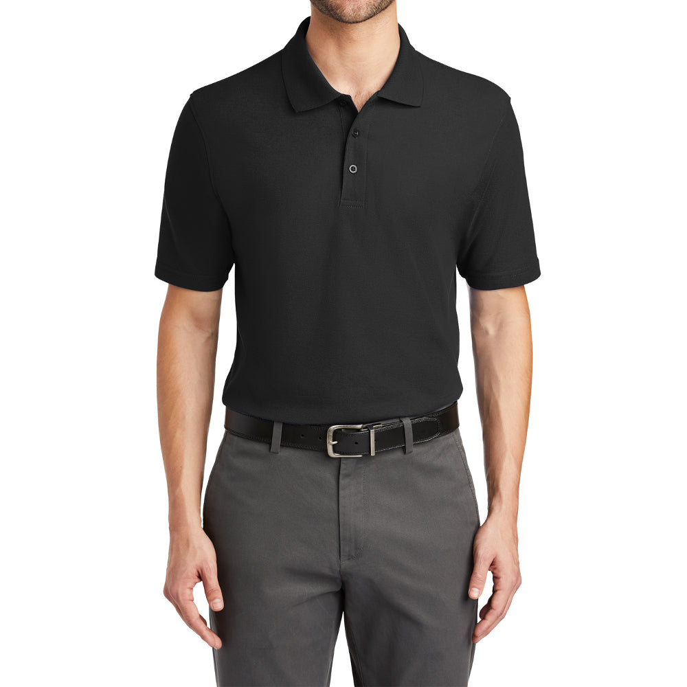 Men's Classic Fit Short Sleeve Tall Stain-Release Moisture-Wicking Polo Shirt