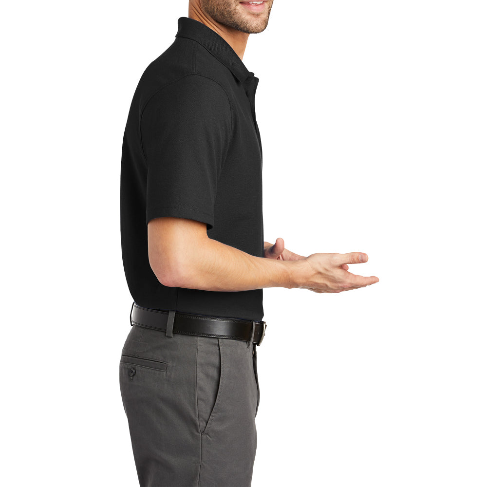 Men's Classic Fit Short Sleeve Tall Stain-Release Moisture-Wicking Polo Shirt